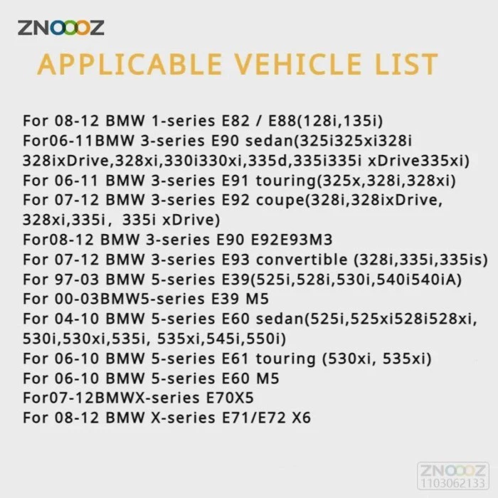 ไฟส่องป้ายทะเบียน LED สำหรับ BMW E90 E91 E92 จำนวน 2 ชิ้น thumbnail 5