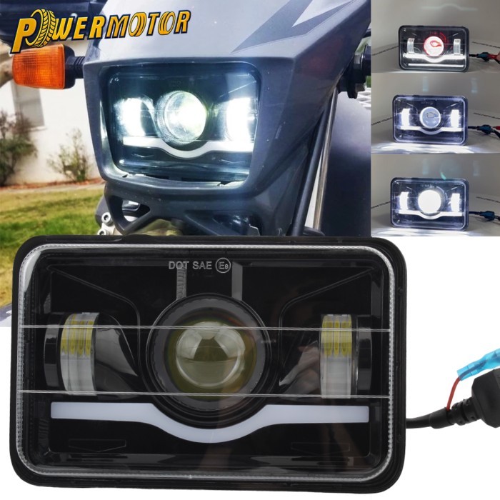 4" x 6" LED Headlight High Low Beam DRL For Suzuki DRZ400S DRZ400SM DRZ250 DRZ400 DRZ400E DR200S DR