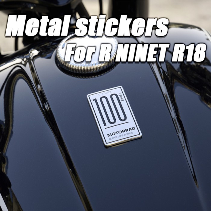 For BMW R 18 R12 R9T RnineT R12 R18 R1250GS 719 100 Years Motorcycle Fuel Tank 3D Wire Drawing Meta