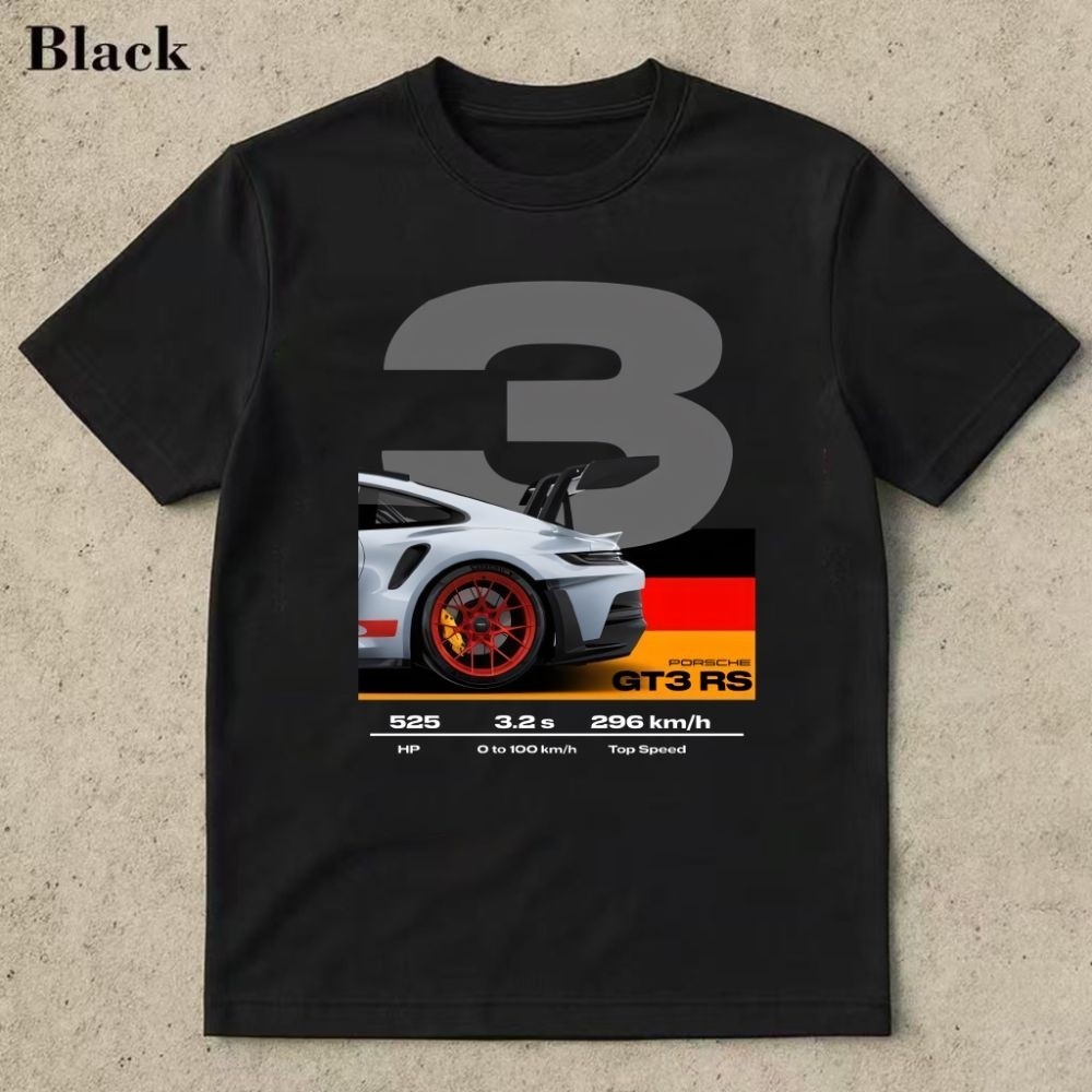 Porsche 911 Gt3 Rs รถ Racing 525 Hp 3 2 S 296 Km H ความเร็วด้านบนฤดูร้อนแขนสั้น T เสื้อ
