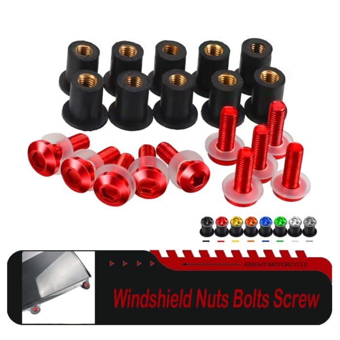 For HONDA Africa Twin XRV 750 XRV750 XRV650 XRV 650 Africa Twin 750 650 Windscreen Windshield Nuts