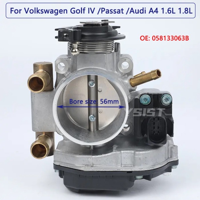 56mm Throttle Body for Volkswagen Passat Golf IV Audi A4 1.6 1.8 Body Acceleration 058133063B OEM Q