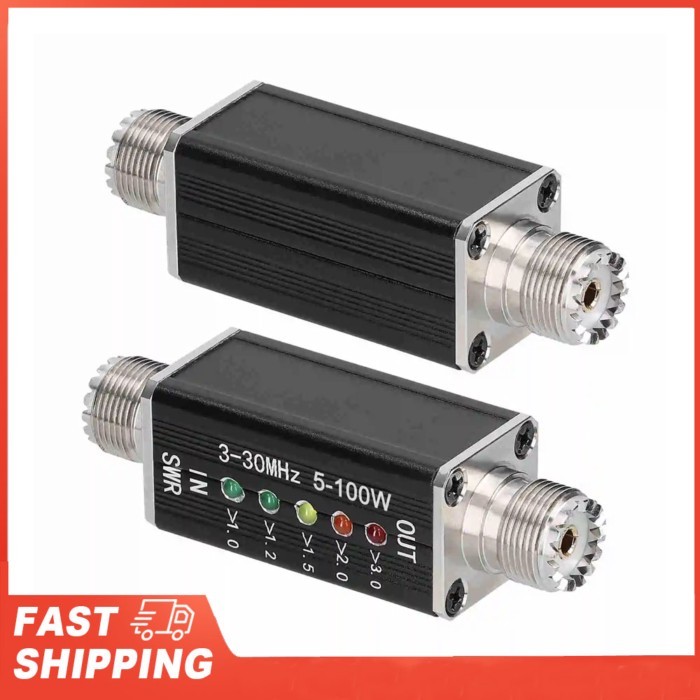 5 LED SWR Meter 3-30MHz Frequency Shortwave Standing Waves Indicator for Television Broadcasting