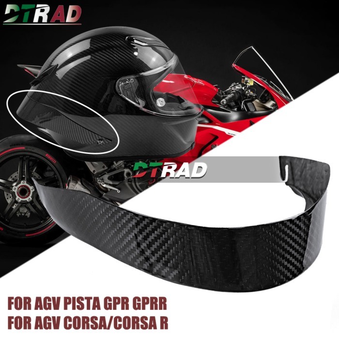 New For AGV Pista GPR GPRR Corsa R Full Carbon Fiber 100% Rear Trim Helmet Carbon-look Spoiler Defl