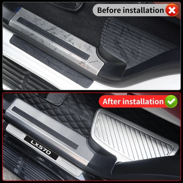 stainless steel car threshold protection For Lexus LX 570 LX570 LX450d 2008-2022 2021 2020  Interio