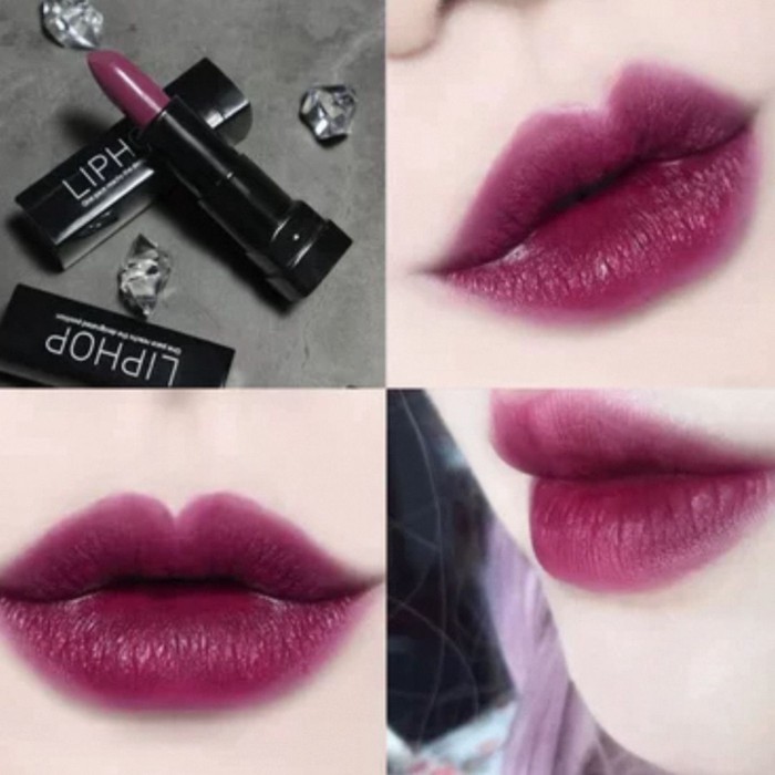 l สไตล์โกธิคลิปสติกยุโรปและสไตล์อเมริกันสีดำสีม่วงสีแดง Berry สีม่วงป้า Matte Matte ลิปสติก Punk Da