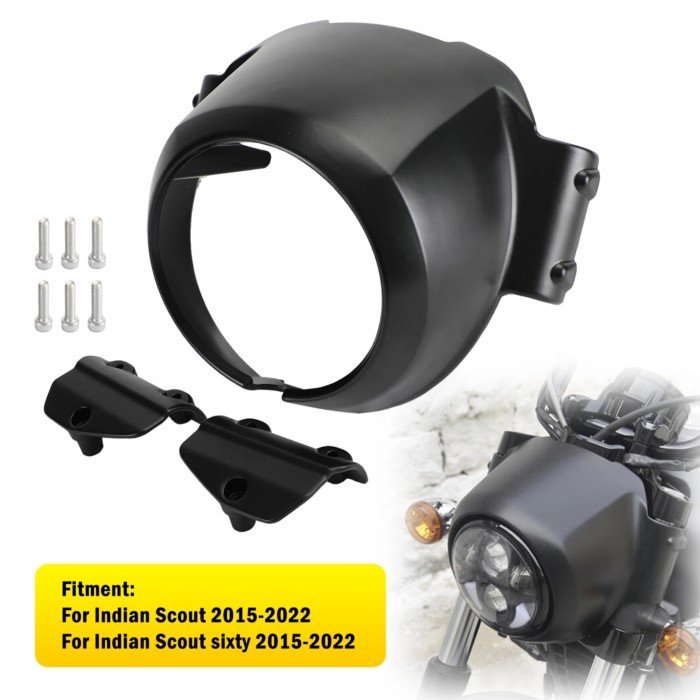 Motorcycle Aluminum Alloy Headlight Bezel Upper Fairing Fit For Indian Scout Sixt 2016-2025 Indian
