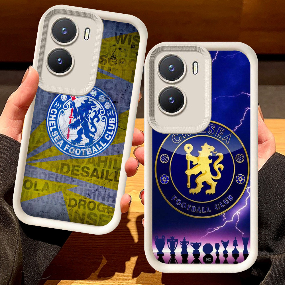 G-49 CFC ฟุตบอล fc สําหรับ VIVO Y55 V19 Neo T1 Y75 V17 5G สีดําและสีขาว