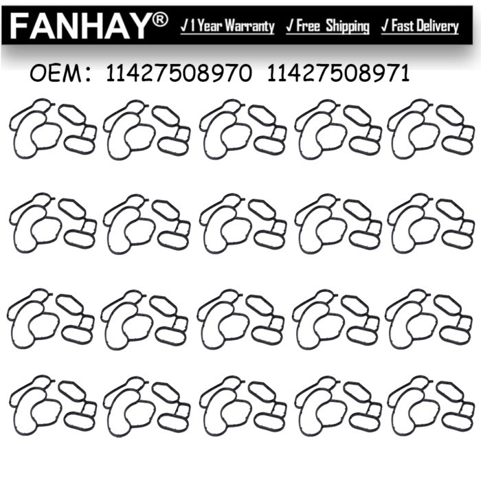 New 20Set Engine Oil Filter Housing Gasket Seal For BMW E81 E87 E46 E90 E60 E83 N45 N43 N42 N46 Eng