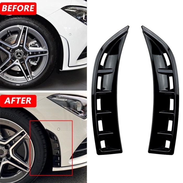 Front Bumper Wind Knife Blade For Mercedes C118 X118 AMG CLA35 CLA250 CLA220 CLA200 CLA180 2019-202