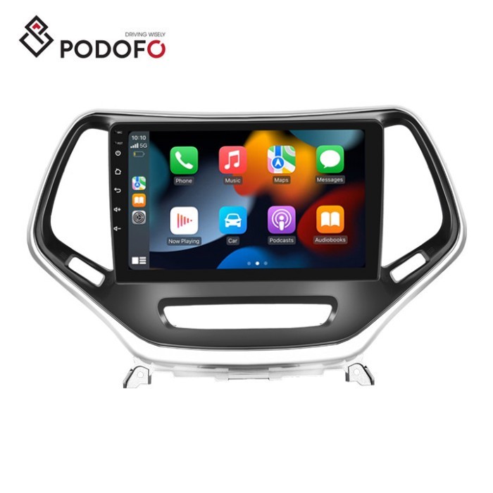 (USA Stock) Podofo 10.1'' Android Car Radio Carplay Android Auto GPS RDS HIFI Support AHD Cam For J