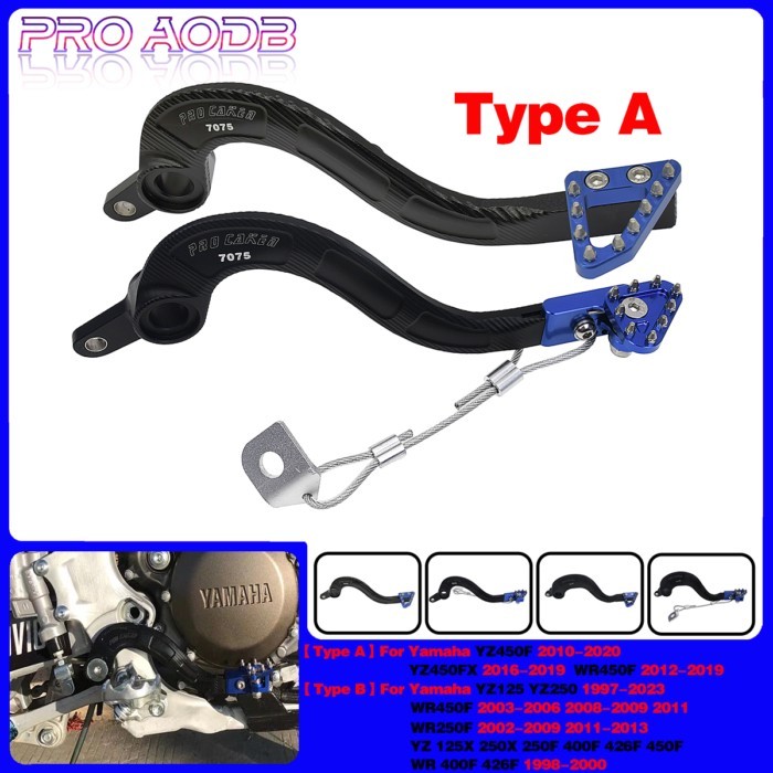 CNC Rear Brake Pedal Lever For Yamaha YZ125 YZ125X YZ250 YZ250X YZ250F YZ400F YZ426F YZ450F WR250F