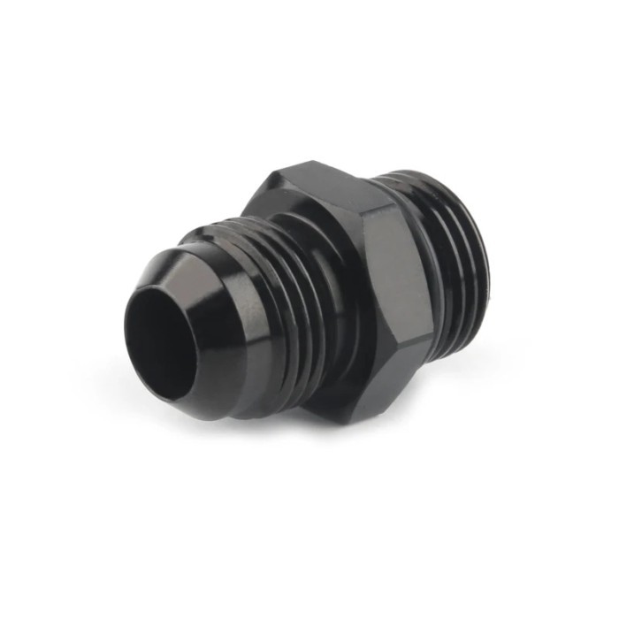 ORB-8(3/4" UNF)  O-ring Boss AN8 8AN to AN8 8AN Male Adapter Fitting Black 6061-T6 aluminum Specifi