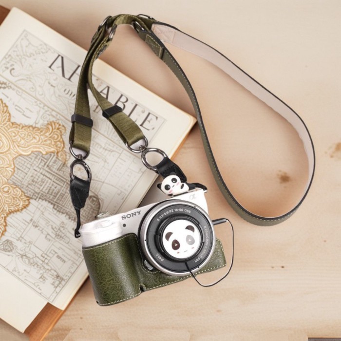 ((อุปกรณ์เสริมกล้อง) Sony ZVE10 เคสป้องกัน ZVE10M2 กระเป๋ากล้องรุ่นที่สอง A6400 เคสหนัง A7C2 ฐาน A7M