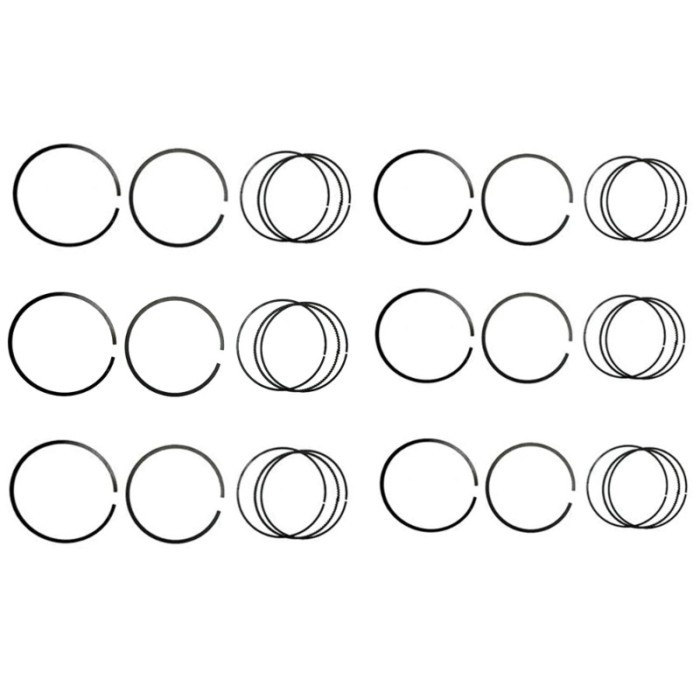 6PCS 08-705100-00 Piston Ring Set For BMW M50 B25 M52 B25 M52 B28 E36 E46 323i 328i 2.5 2.8 0870510
