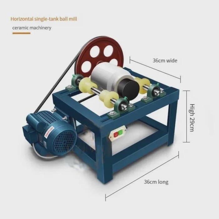 Upgrade Ball Mill Horizontal Drum Small Laboratory Ball Mill Enamel Grinding Glaze Quartz Sand Tern