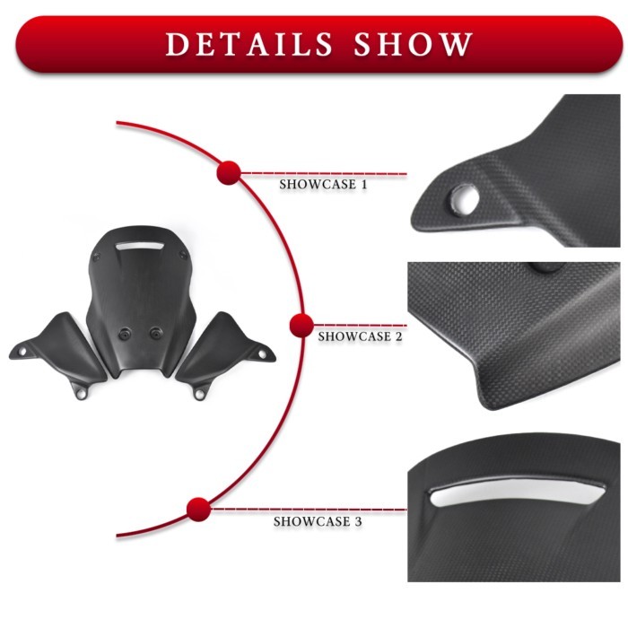 For DUCATI Multistrada V4 V4S 2021- 2024 RS Sport Rally Pikes Peak Carbon Fiber Accessories Front W