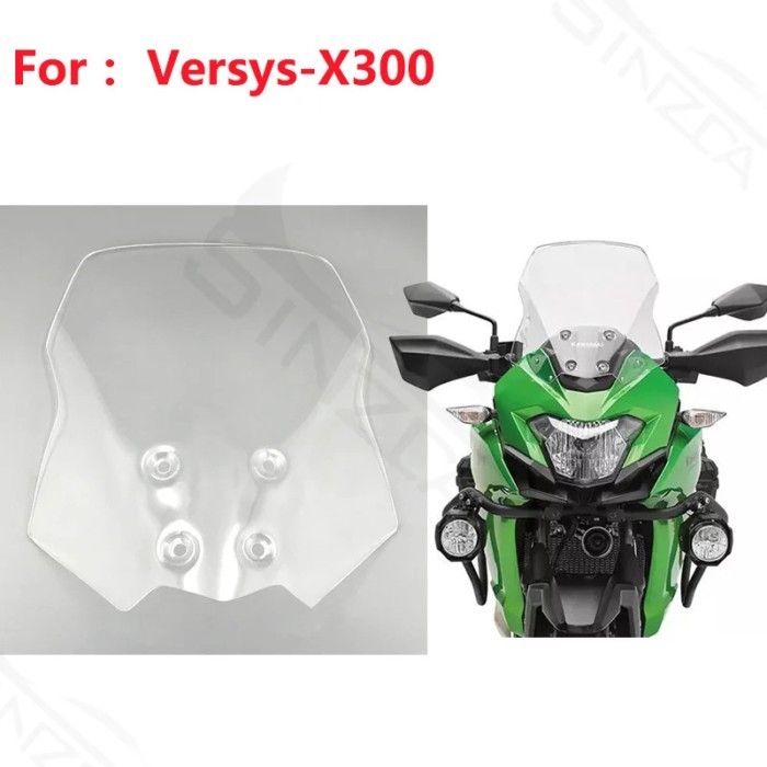 For KAWASAKI Versys-X KLE 300 Windshield Windscreen Wind Deflector Versys X 300 X300 KLE300 2017 20