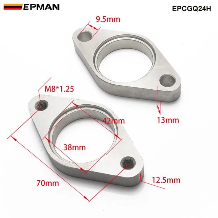 EPMAN 38MM Wastegate Outlet (Thru) Flange EPCGQ24H