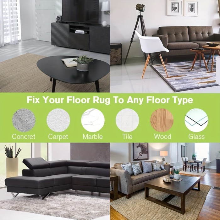 Carpet anti slip sticker，Dual Sided Washable Removable Rug Stopper Grip Your Area Rug, Non Slip Adh