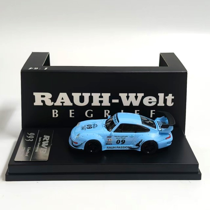 1: 64 Porsche RWB 993 โมเดลรถจําลองโลหะผสมคลาสสิกผลิตภัณฑ์สําเร็จรูปคอลเลกชันเครื่องประดับโมเดลรถรุ่