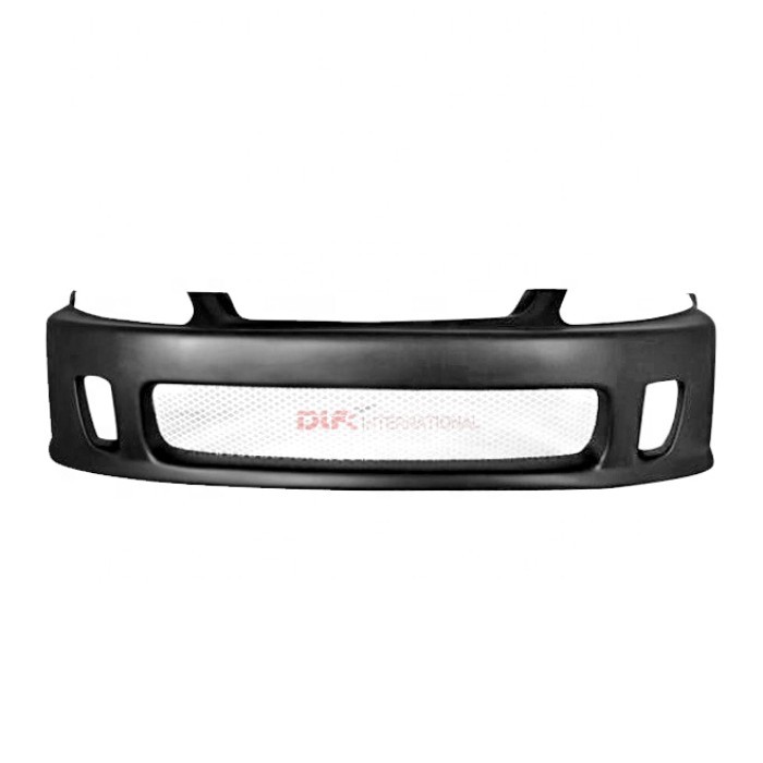 For Honda Civic EK99-00 W Type Fiberglass Front Bumper Upgrade Appearance Center Vent Front Bumper