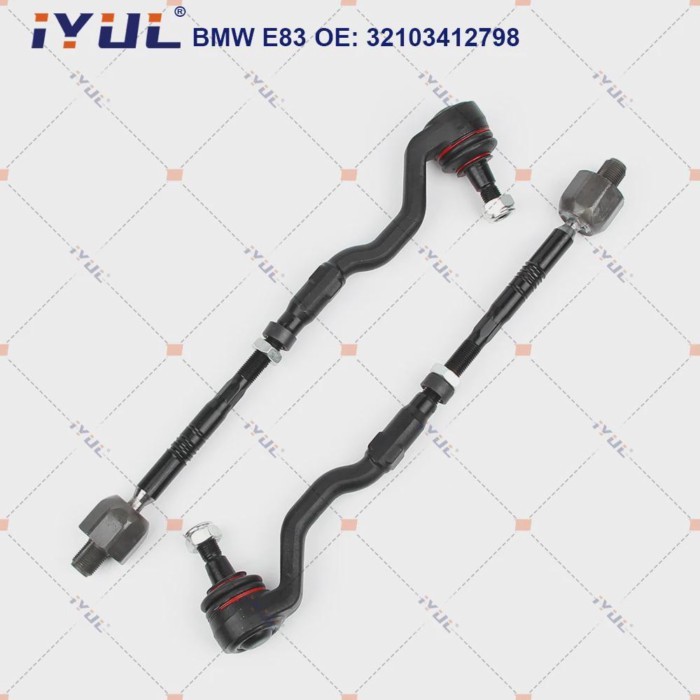 IYUL A Pair Front Steering Tie Rod Head Assembly For BMW X3 Series E83 2.0i 2.5i 3.0d 3.0i xDrive 2