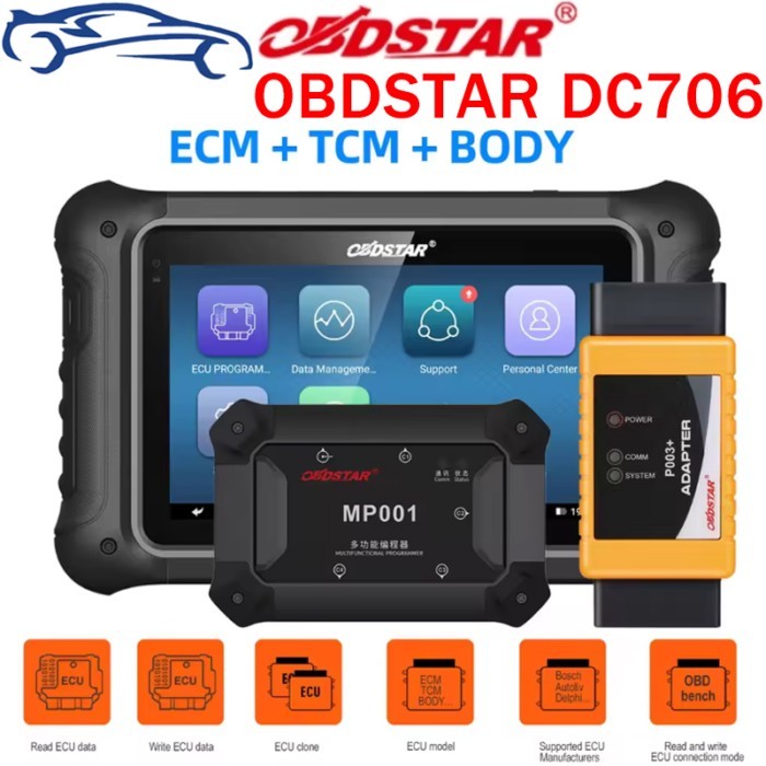 2025 OBDSTAR DC706 ECU Tool Full Version For ECM /TCM/ BODY/Clone by OBD or BENCH for Car and Motor