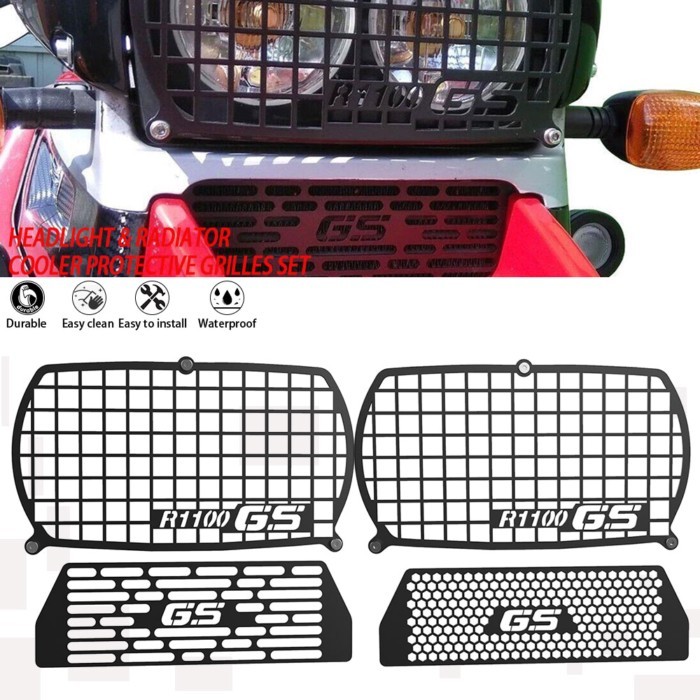 Motorcycle Radiator Cooler Protective Grille & Headlight Guard FOR BMW R1100GS R 1100GS R1100 GS 11