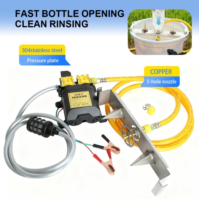 Electric Pesticide Bottle Opener Washer Agricultural Bottle Cleaner Chemical Washer Fly Control Pes