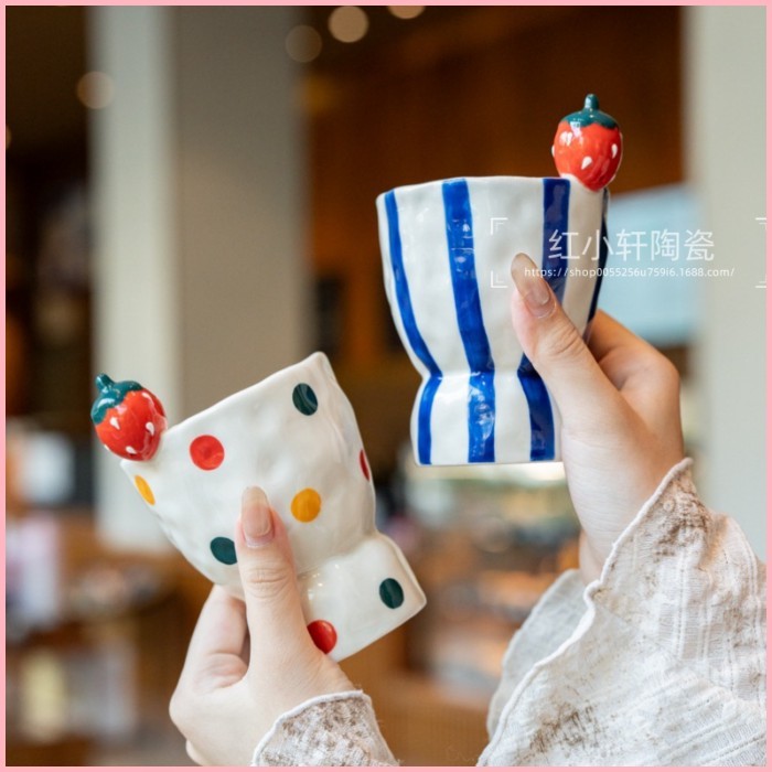 Niche Design Latte Latte Coffee Cup Hand Cup High Girl Gift Breakfast Milk Cup Office Tea Cup