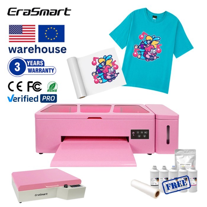 New Arrivals Pink A3 1390 XP600 Dtf Printer Automatic DTF Pink Printing Machine T Shirt DTF Printer