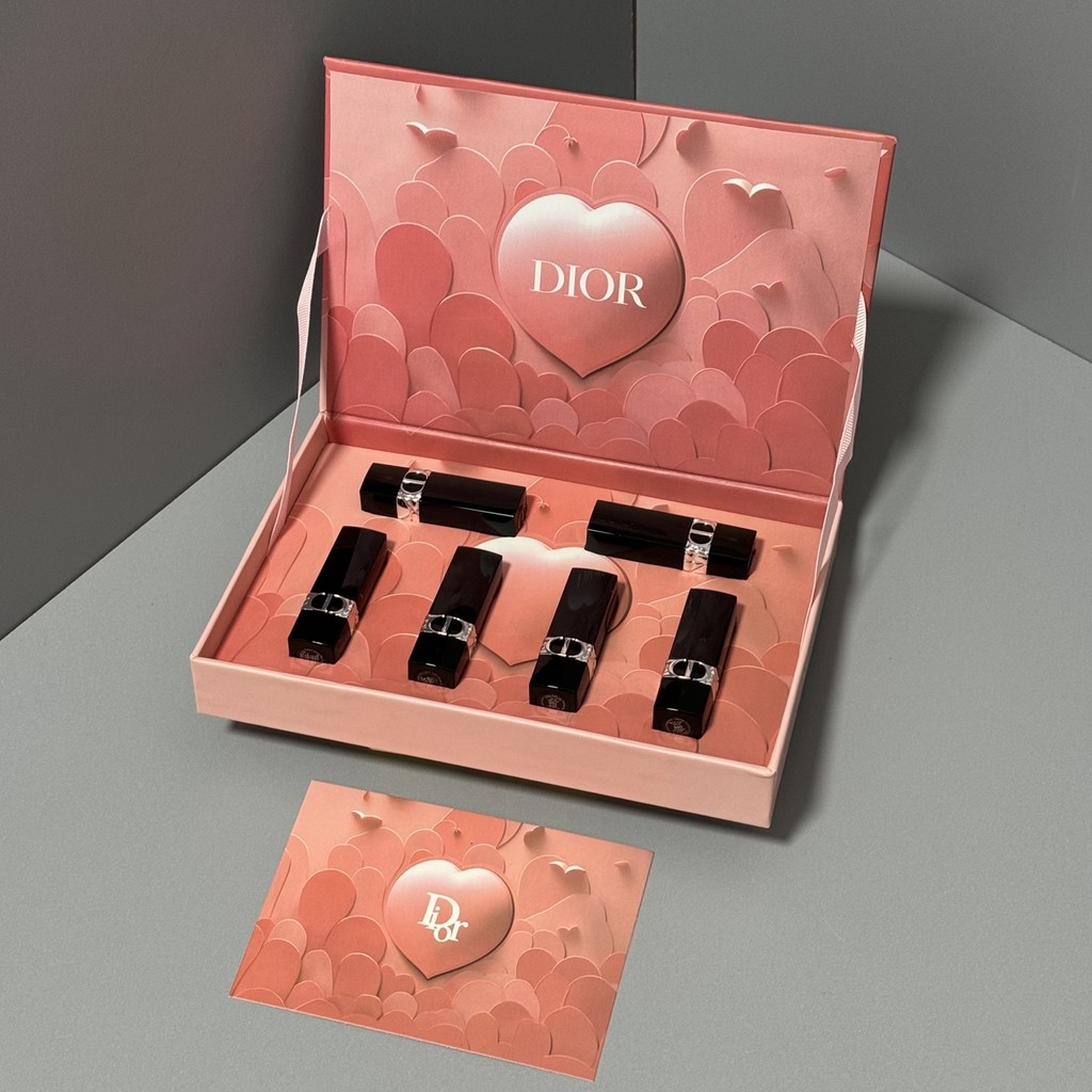 แฟชั่น P70. โรแมนติกบลูโกลด์ลิปสติกตัวอย่างชุดหกชิ้นยิงจริงพร้อมสต็อก❗4j01 รหัส!ถุงของขวัญ❗บรรจุ 1.5