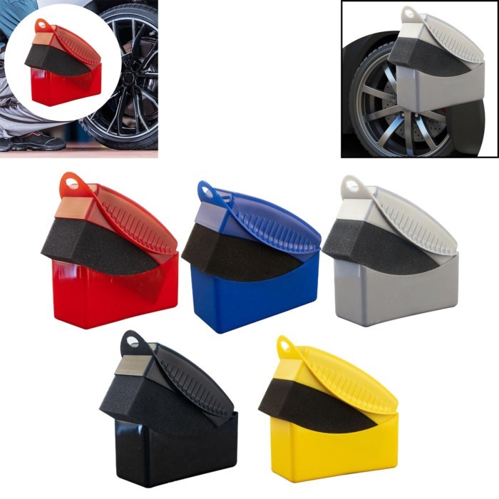 Generic Tire Dressing Applicator with Lid Washable Tire Foam Applicator Polishing Pad Car Tire Shin