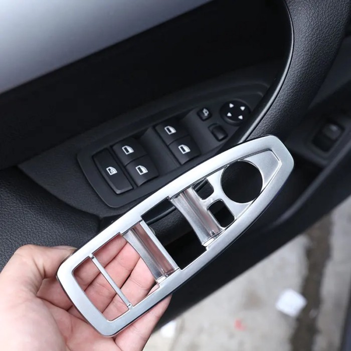 For BMW X1 F48 X2 F47 2016-2020 Car Styling ABS Chrome Car Window Lift Switch Frame Trim Cover Stic