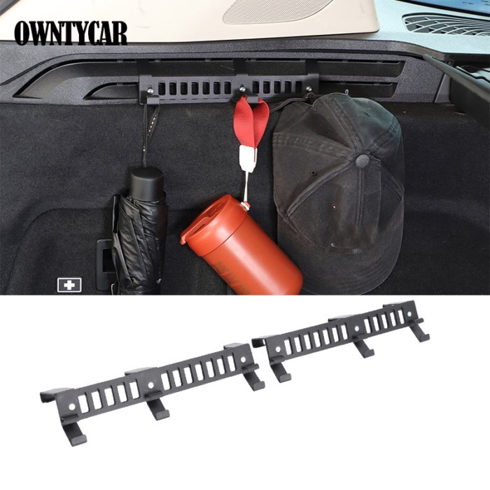 For BMW X5 G05 2019-2024 carbon steel Black Car Trunk Sunshade Slot Hooks Interior Modification Acc