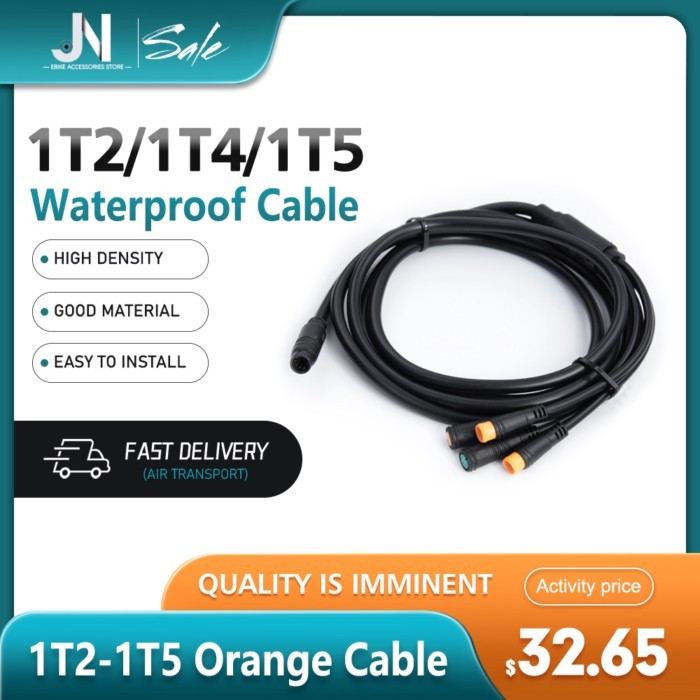 Julet 1T2/1T4/1T5 extension Cable Waterproof Plug Connect 24V-72V Brake/Light/Display/Throttle Use