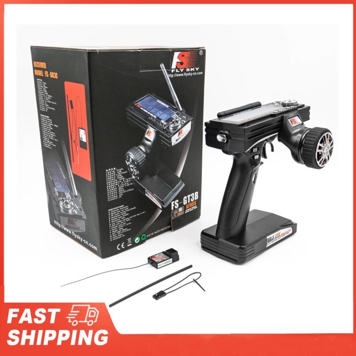 2.4G 3CH Radio Model Remote Control LCD Transmitter & Receiver Flysky FS-GT3B Receiver for RC Car B