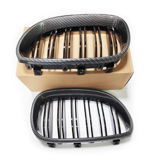 Car Grill Fit For BMW 1 Seriers E81 E87 E82 E88 2008-2011 Coupe Convertible Carbon Fiber Style Coup