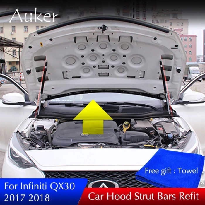 For Infiniti QX30 2016 2017 2018 2019 2020 2022 2023 Car Refit Bonnet Hood Gas Shock Lift Strut Bar