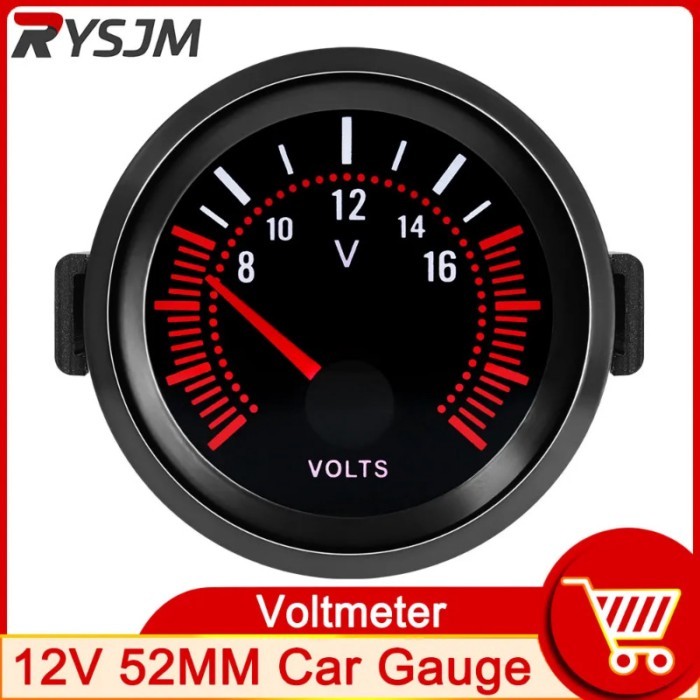 Universal 52MM 12V Car Gauge Voltmeter Gasoline Enginee Car 4/6/8 Cylinder Car Auto Accessories wit