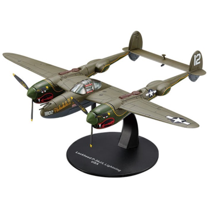 DeAGOSTINI Masterpiece Aircraft 1/72 No.6 American P38 Lightning Fighter สําเร็จรูปโลหะผสมรุ่นยี่ห้อ