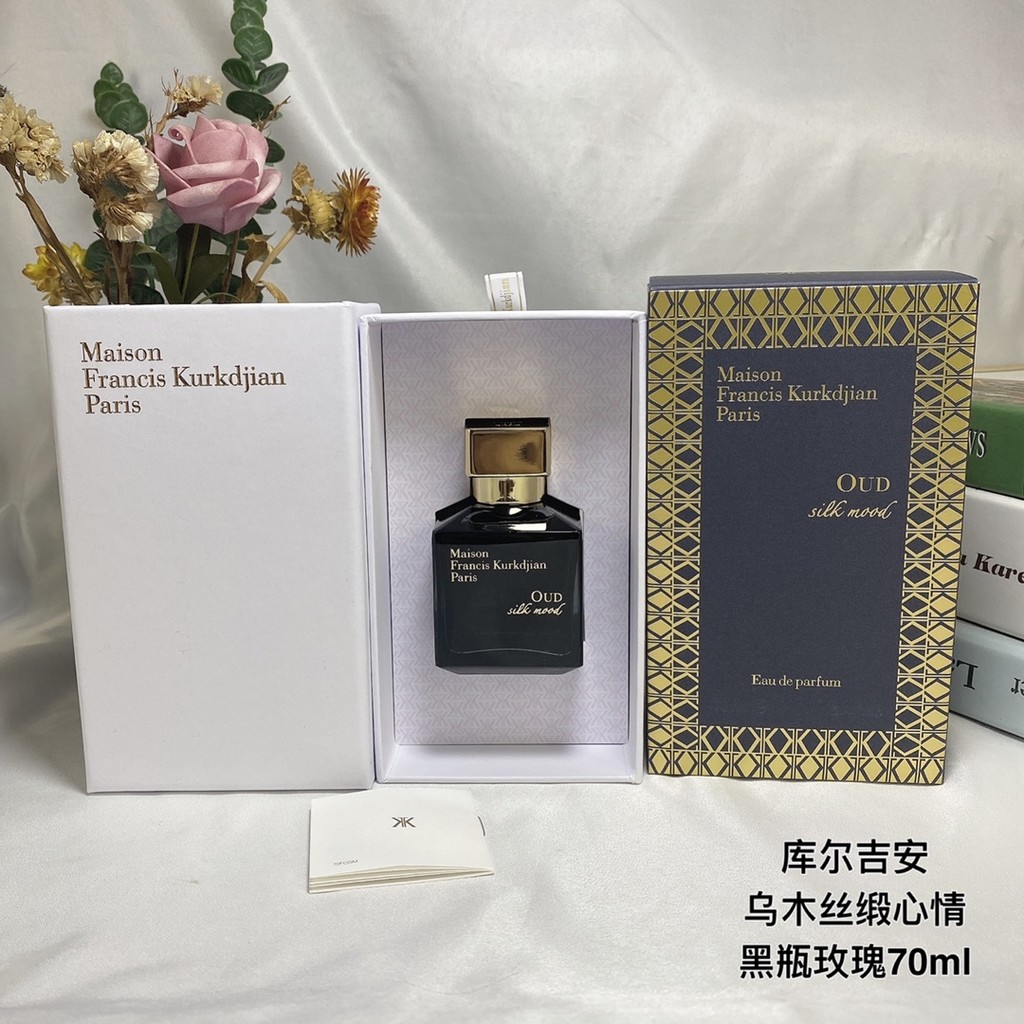 ยิงจริง❤ 55MFK Francis Kurkdjian Oud Satin Mood Perfume 70ml ขวดสีดําน้ําหอม Unisex Maison Francis K