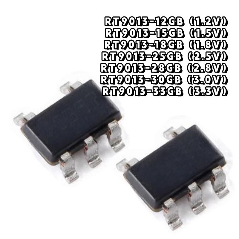 ยี่ห้อใหม่ RT9013-12 15 18 25 28 30 33GB RT9013-3.3V SOT23-5 Patch LDO แรงดันไฟฟ้า