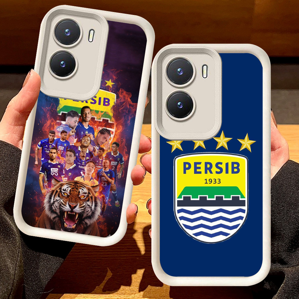 G-53 Persib Casing สําหรับ VIVO IQOO Z9 Z9X Y02S Y56 Y16 5G สีดําและสีขาว