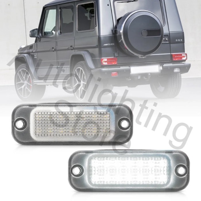 2PCS For Mercedes Benz W463 G-Wagon 2012-2018 LED License Number Plate Light Registration Number La