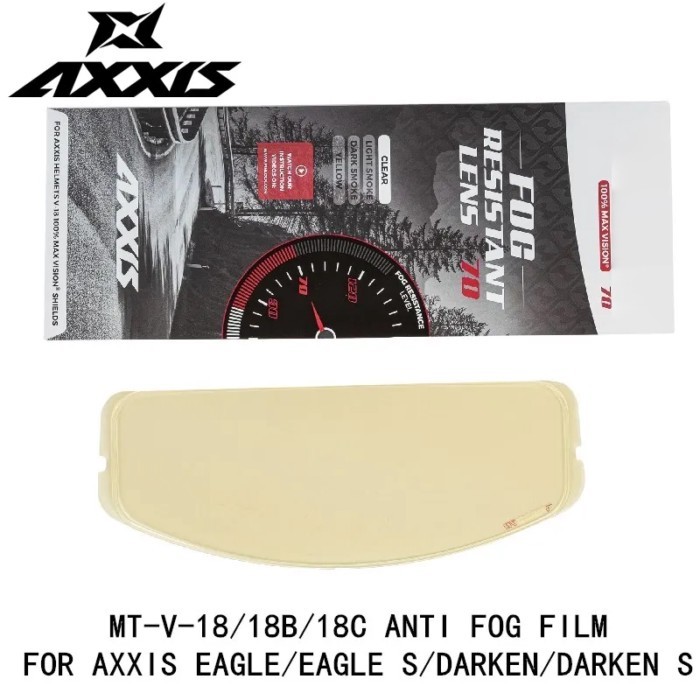 AXXIS Anti Fog Film for MT-V-18/18B/18C Shield for AXXIS DARKEN DARKENS S EAGLE EAGLE SV Helmet Ant