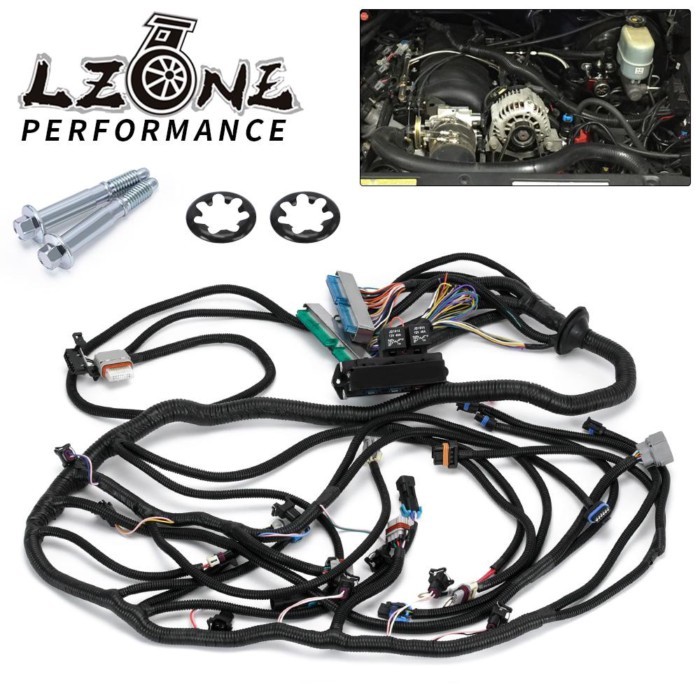 Drive by Wire DBW LS Stand Alone Harness with Transmission Connectors For 03-07 GM DBW 4L60E 4.8L 5