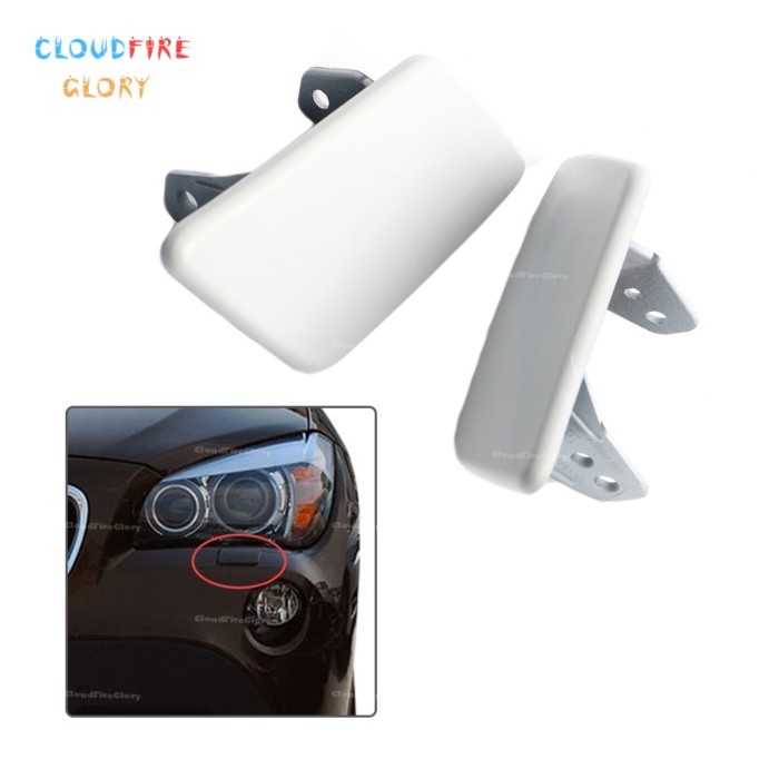 Front Left Right Headlight Lamp Spray Washer Nozzle Cover unpainted Primed For BMW X1 E84 2009-2012
