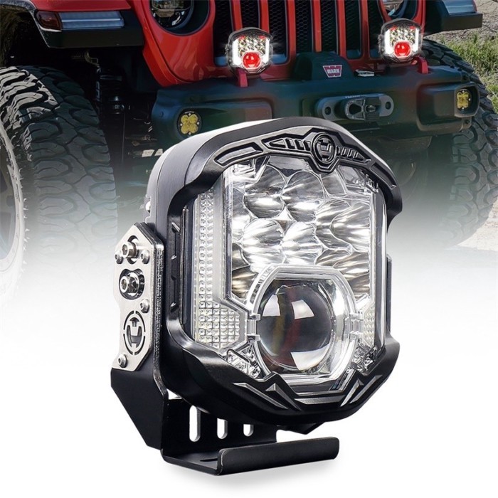OVOVS LED Off Road Lights with Laser Light and DRL Super Bright Driving Lamps Amber Led Pods 7 Inch